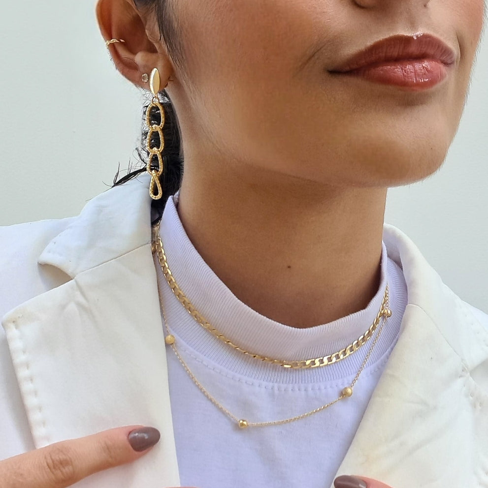 Choker Elos Groumet - Banho de Ouro 18k