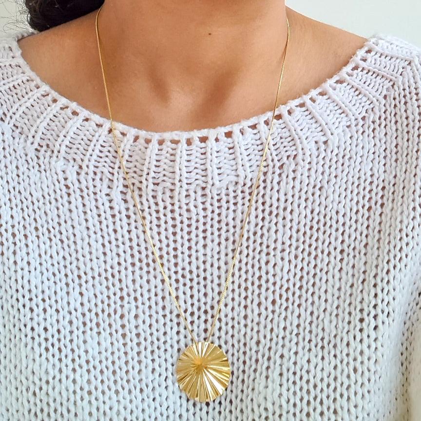 Colar Pingente Orgânico - Banho de Ouro 18k