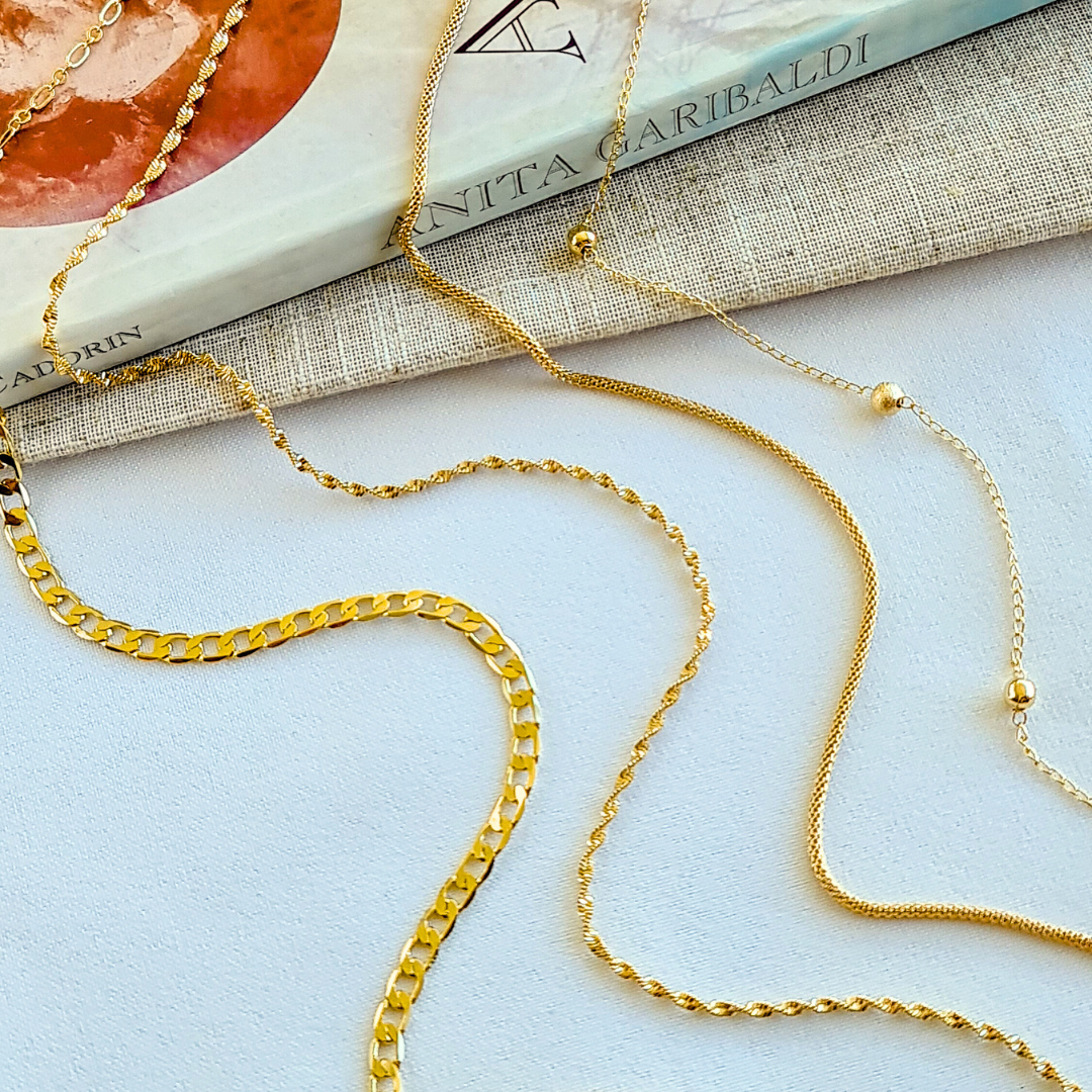 Choker Elos Groumet - Banho de Ouro 18k