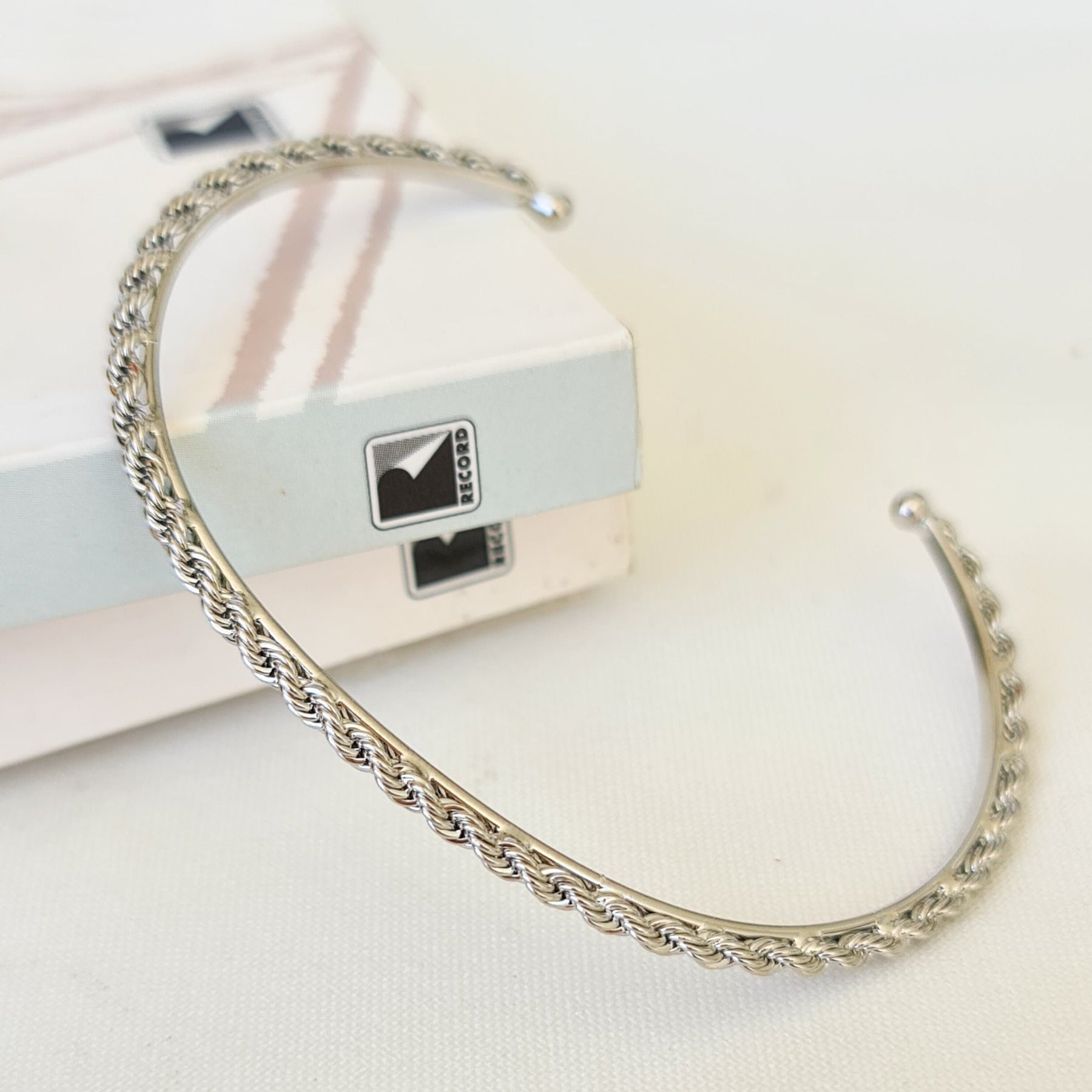 Bracelete Cordão Baiano - Banho de Ródio Branco