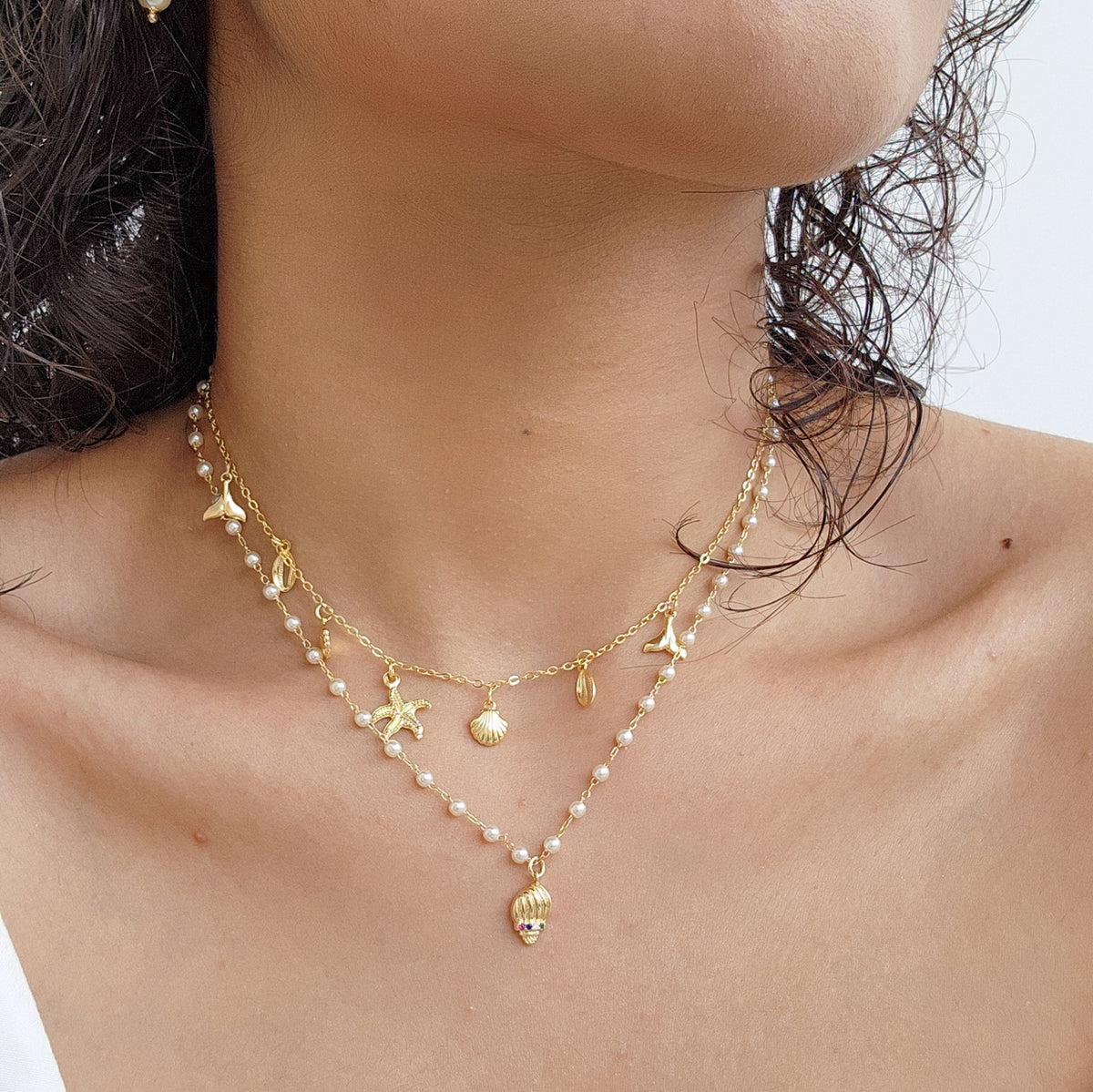 Choker Mix Fundo do Mar - Banho de Ouro 18k