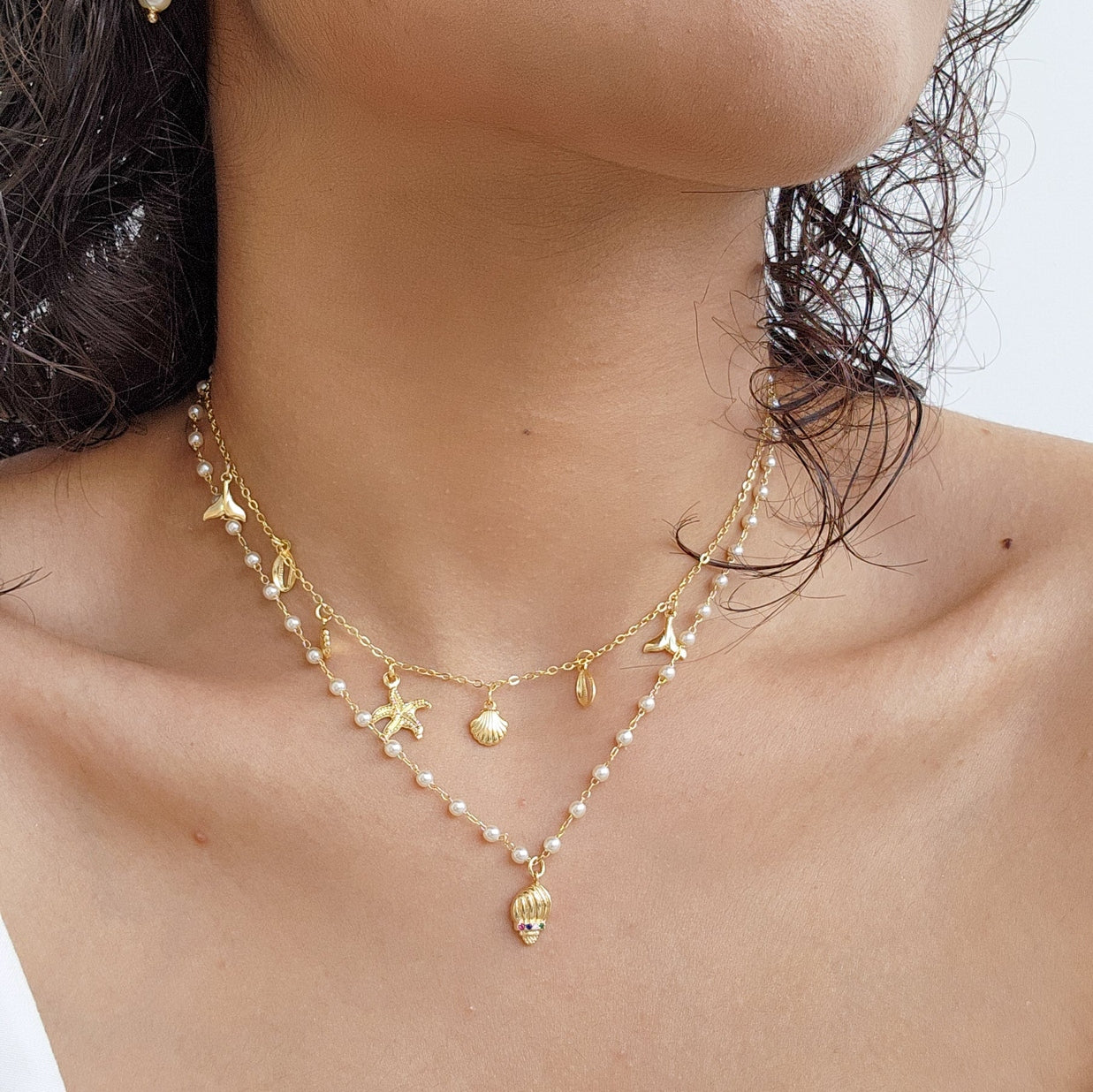 Choker Mix Fundo do Mar - Banho de Ouro 18k