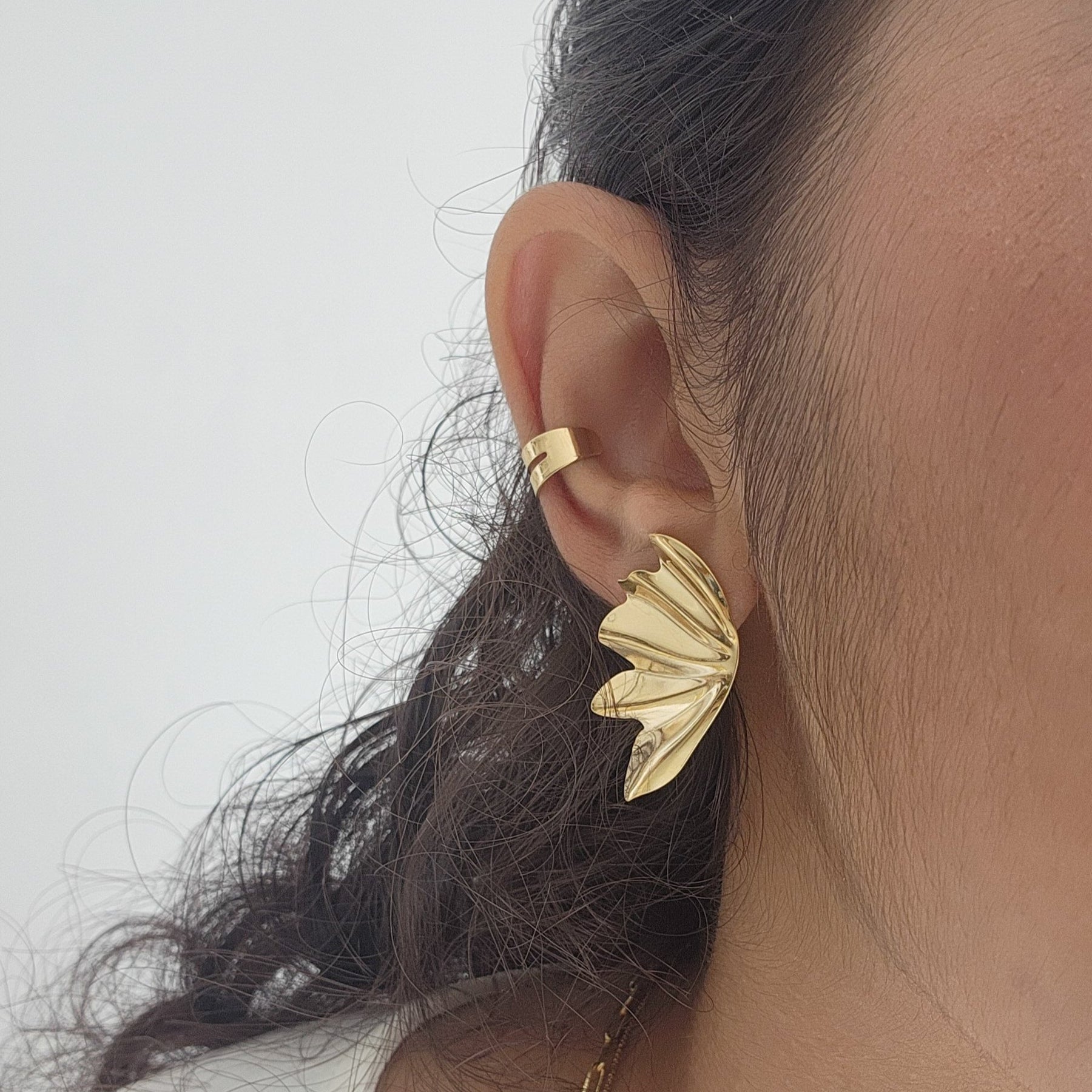 Piercing Fake Duplo - Banho de Ouro 18k