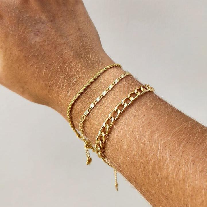 Pulseira Elos Groumet - Banho de Ouro 18k