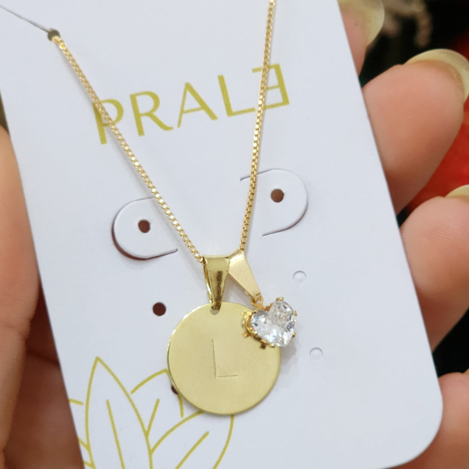 Colar Medalha Inicial Letra Personalizado por Punção - Banho de Ouro 18k