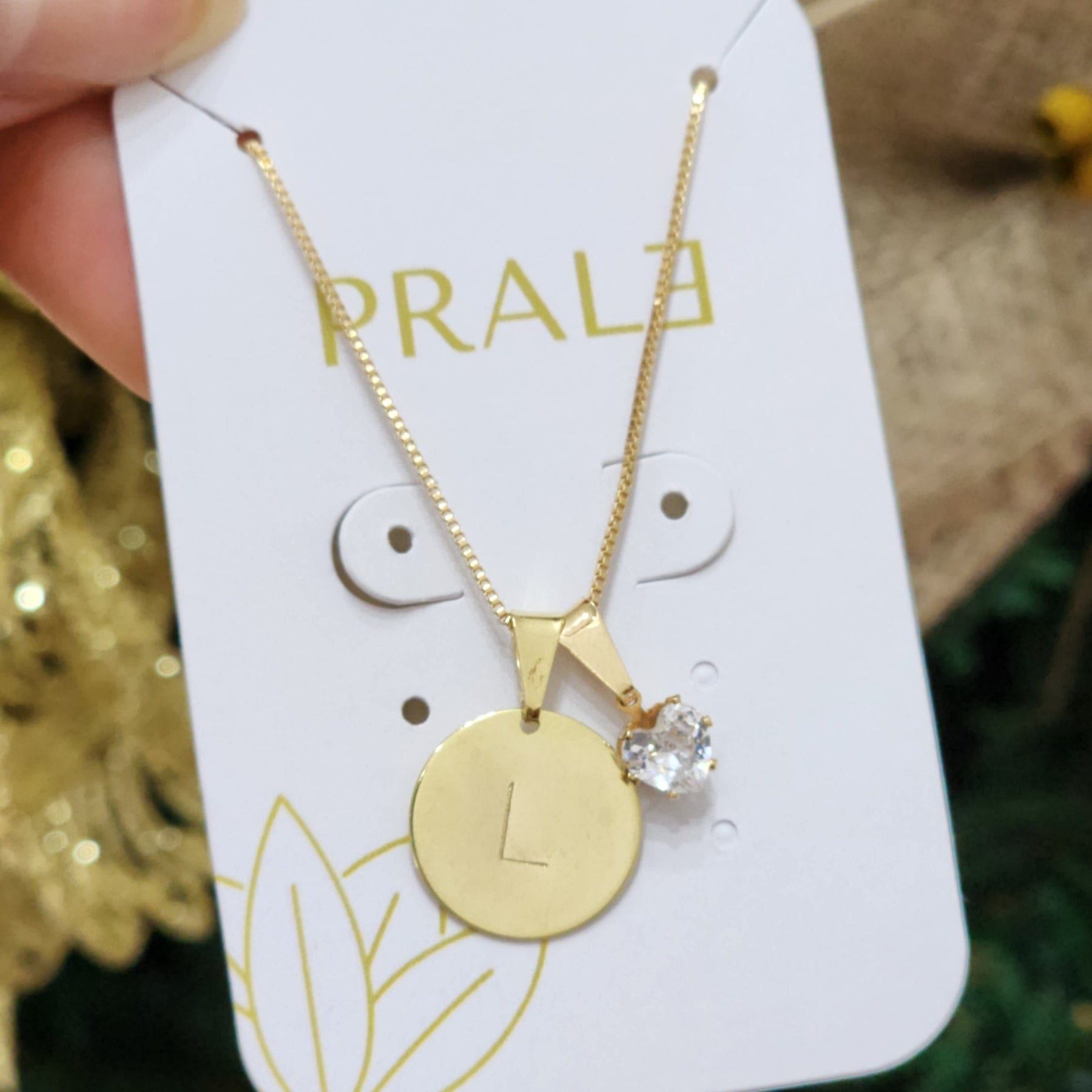 Colar Medalha Inicial Letra Personalizado por Punção - Banho de Ouro 18k
