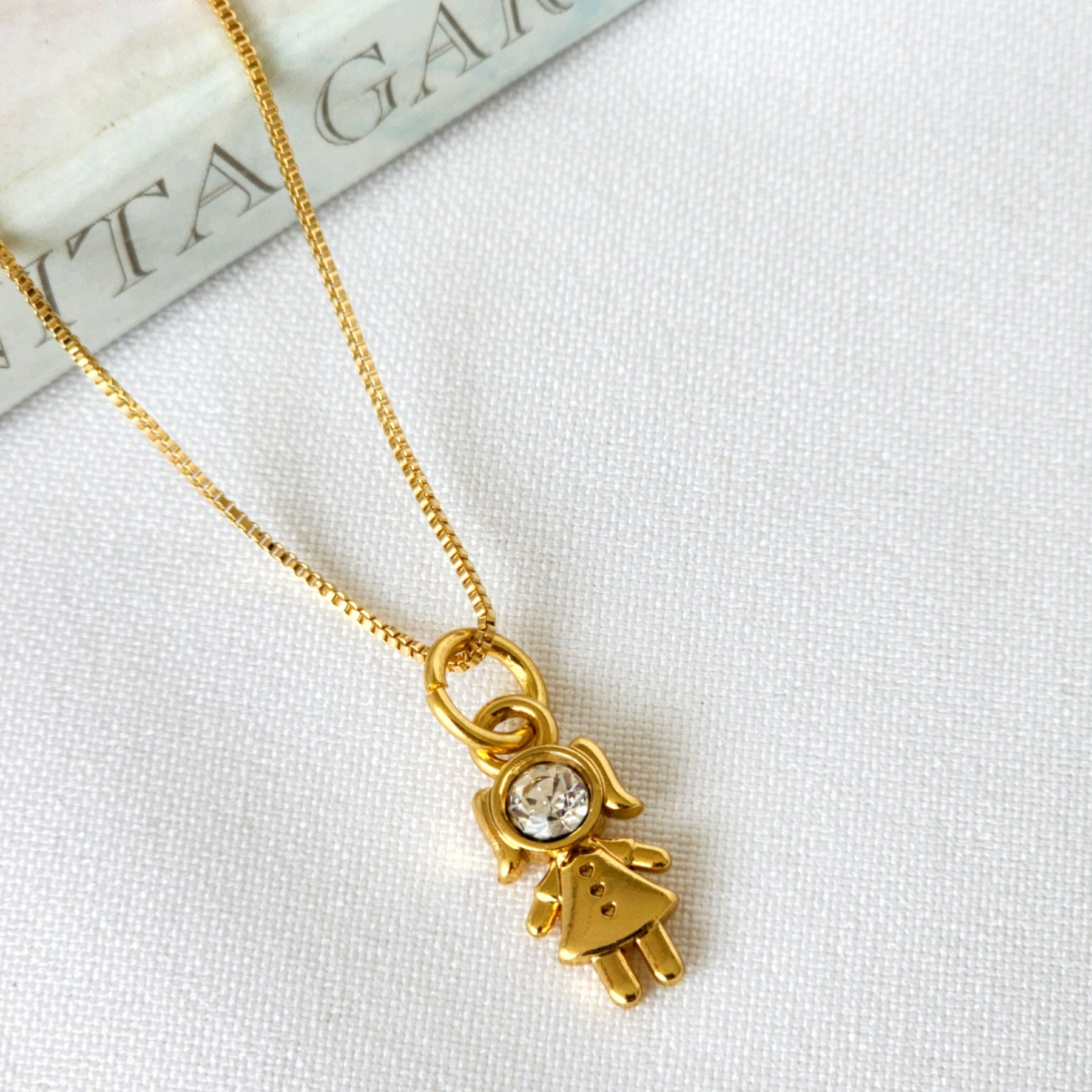 Colar Filhos Personalizado Menino Menina - Banho de Ouro 18k