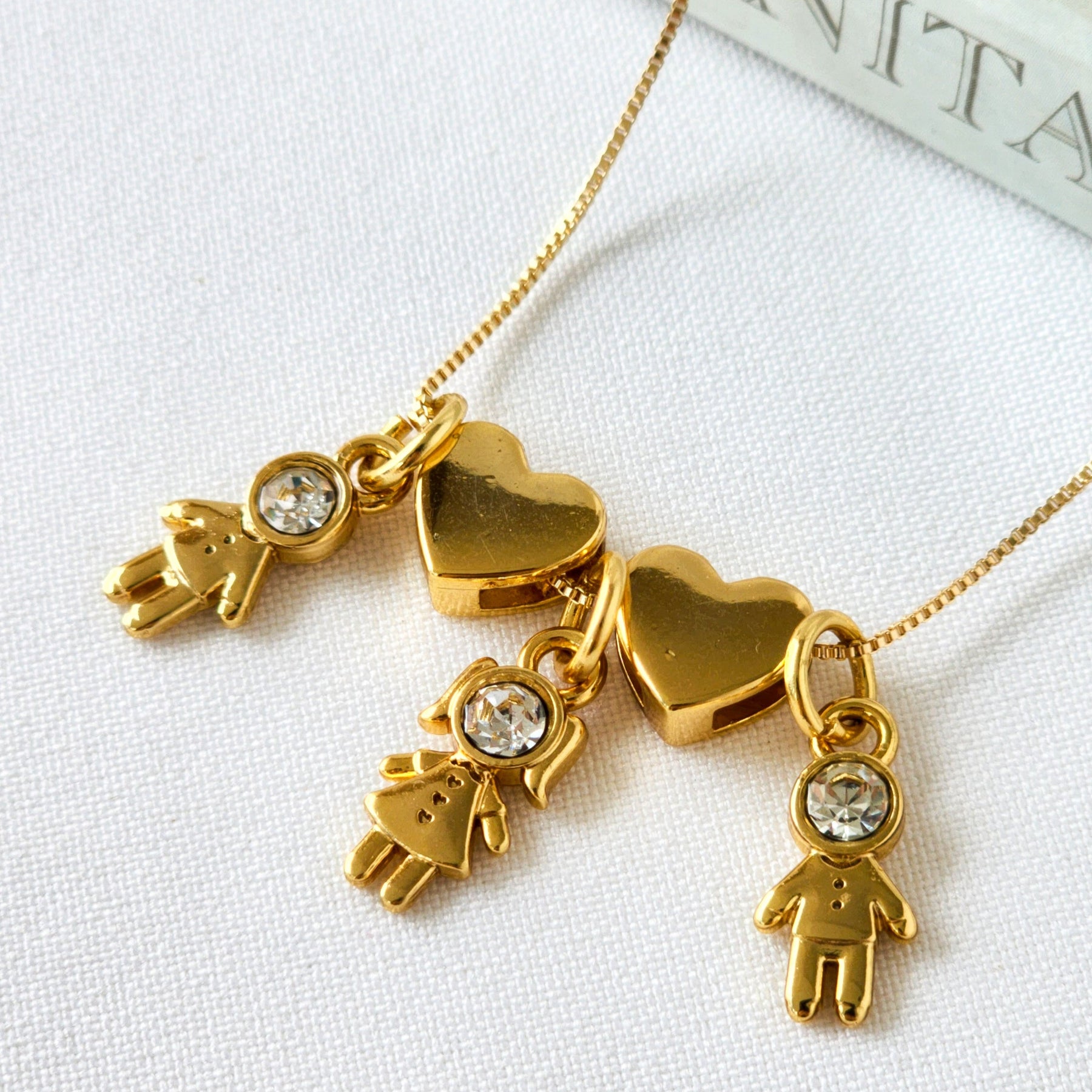 Colar Filhos Personalizado Menino Menina - Banho de Ouro 18k