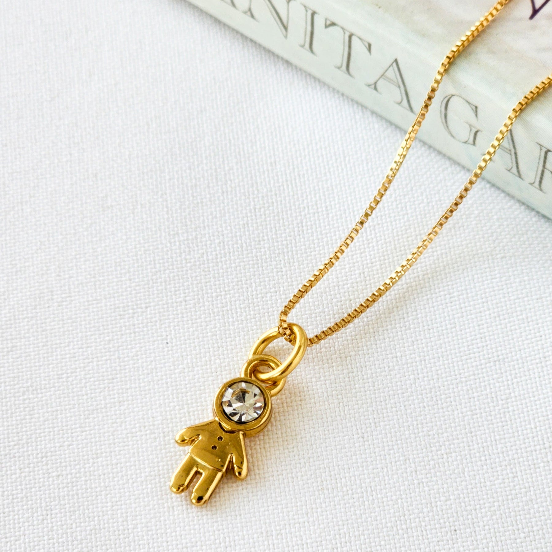 Colar Filhos Personalizado Menino Menina - Banho de Ouro 18k