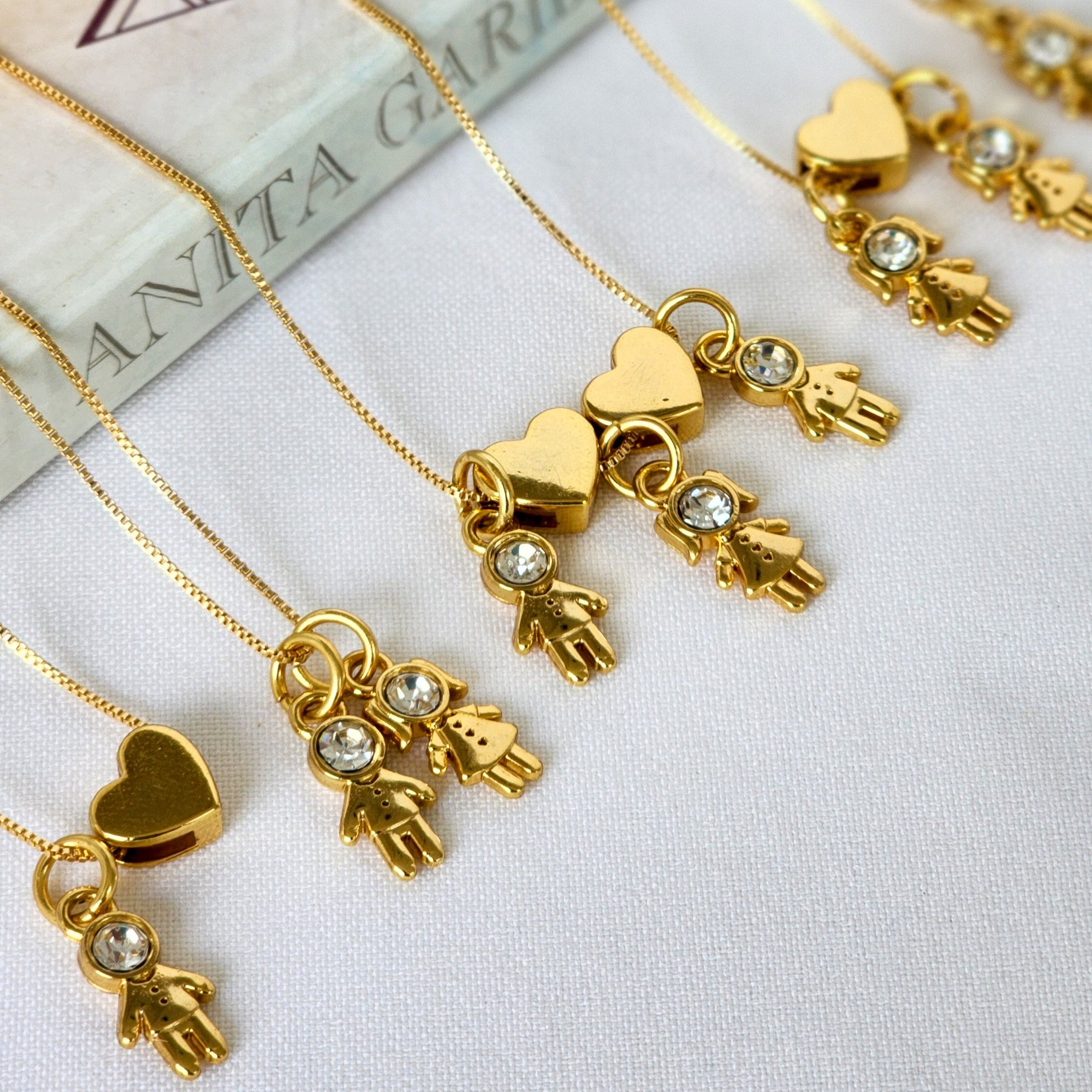 Colar Filhos Personalizado Menino Menina - Banho de Ouro 18k