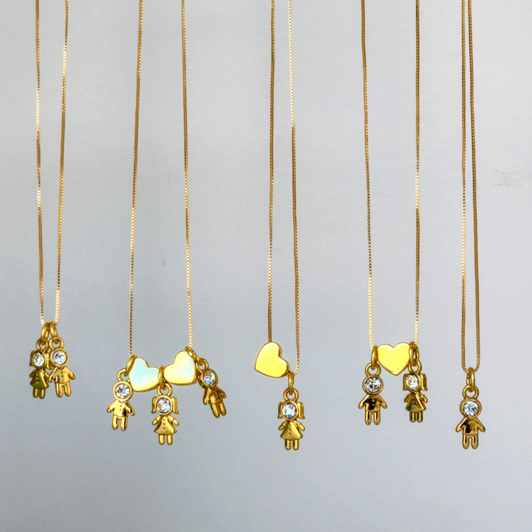 Colar Filhos Personalizado Menino Menina - Banho de Ouro 18k