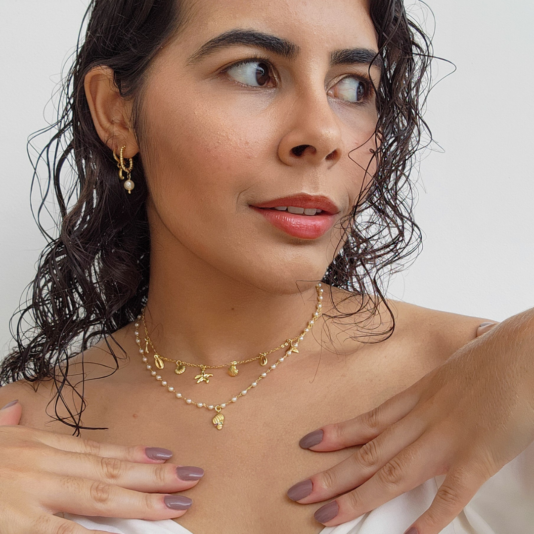 Choker Mix Fundo do Mar - Banho de Ouro 18k