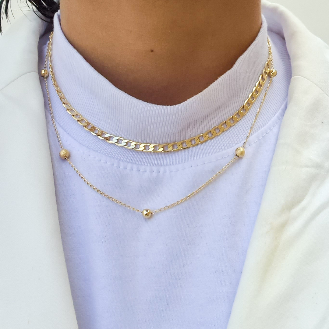 Choker Elos Groumet - Banho de Ouro 18k