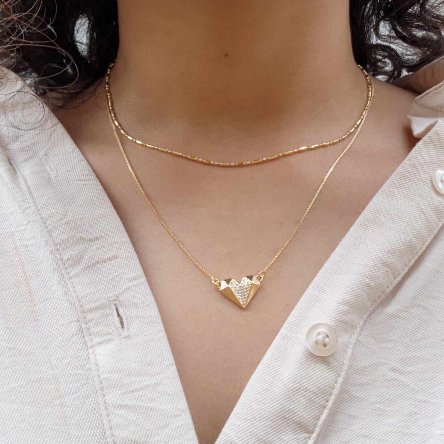 Choker Tubinhos e Bolinhas - Banho de Ouro 18k