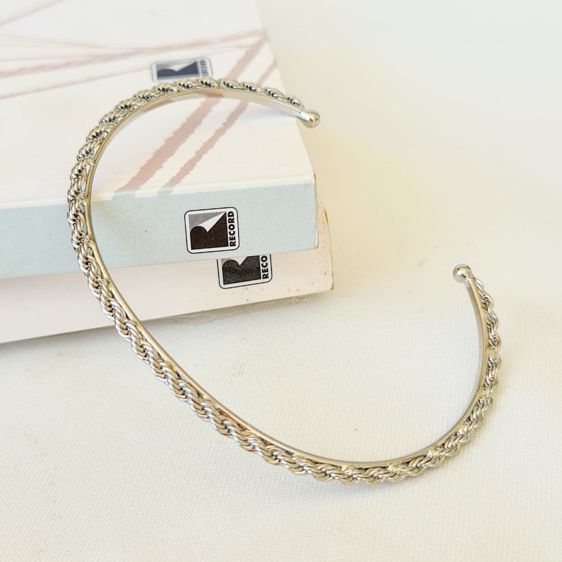 Bracelete Cordão Baiano - Banho de Ródio Branco