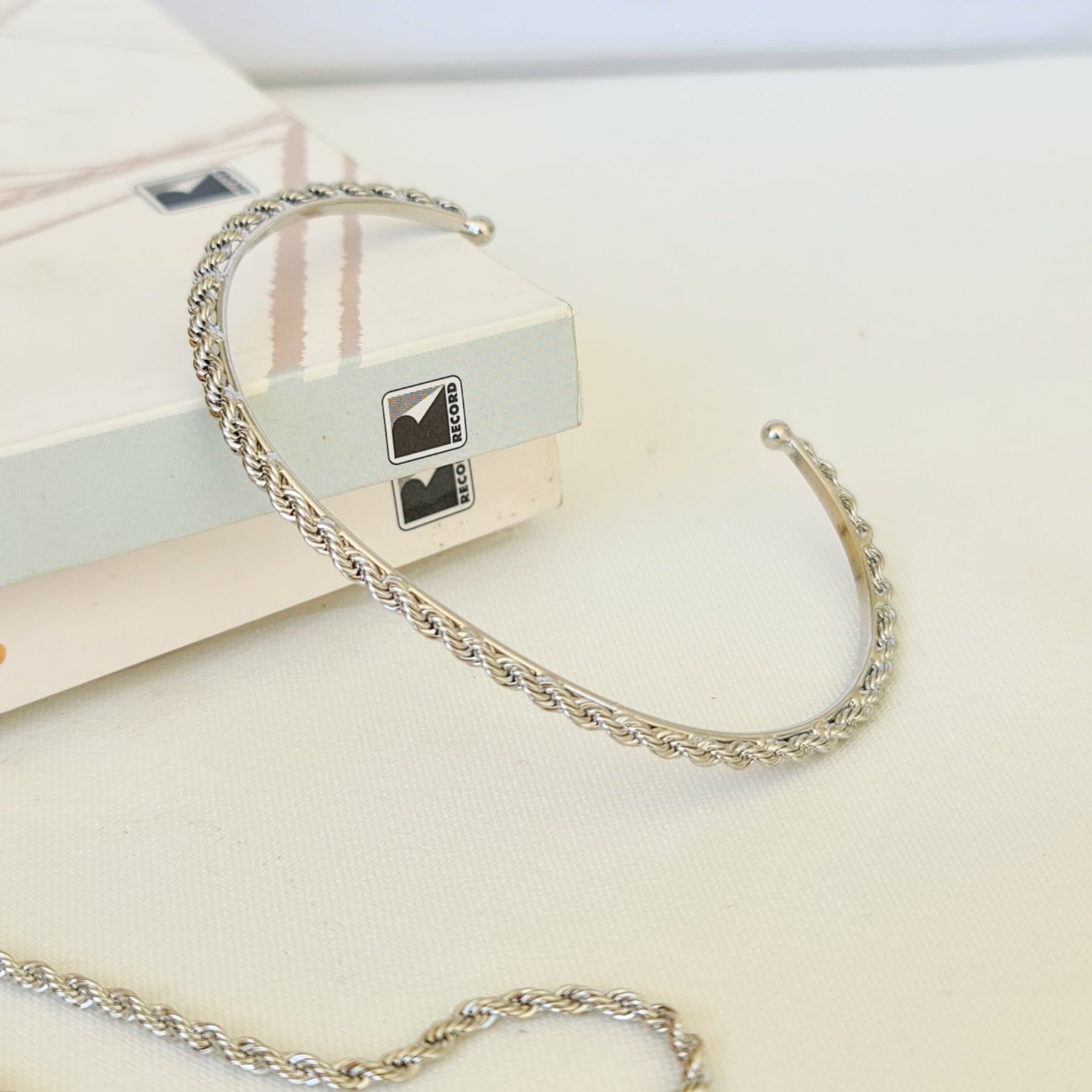 Bracelete Cordão Baiano - Banho de Ródio Branco