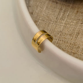 Piercing Fake Duplo - Banho de Ouro 18k