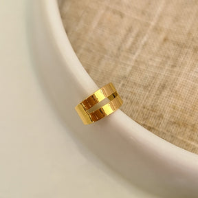 Piercing Fake Duplo - Banho de Ouro 18k