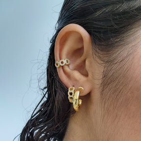 Brinco Argola Chunky – Banho de Ouro 18k