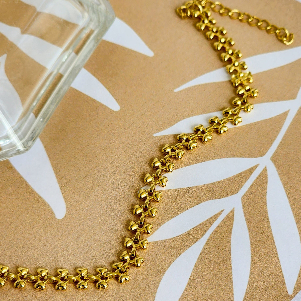 Pulseira Malha Detalhada - Banho de Ouro 18k