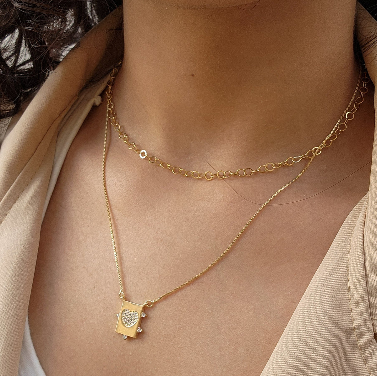 Choker Elos Redondo - Banho de Ouro 18k