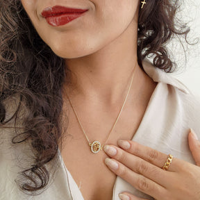 Colar Cruz Vazada Cravejado - Banho de Ouro 18k