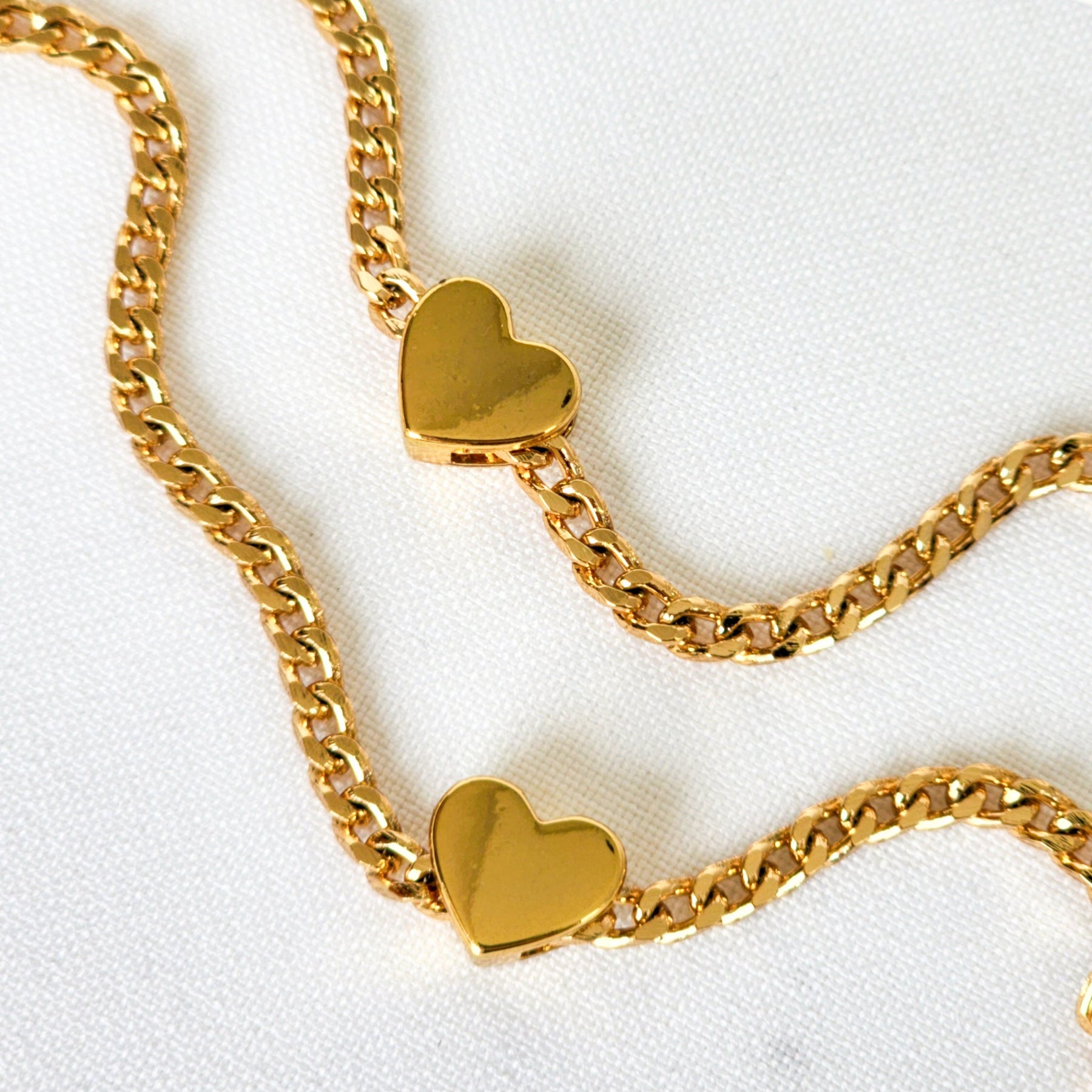 Pulseira Corrente Coração - Banho de Ouro 18k