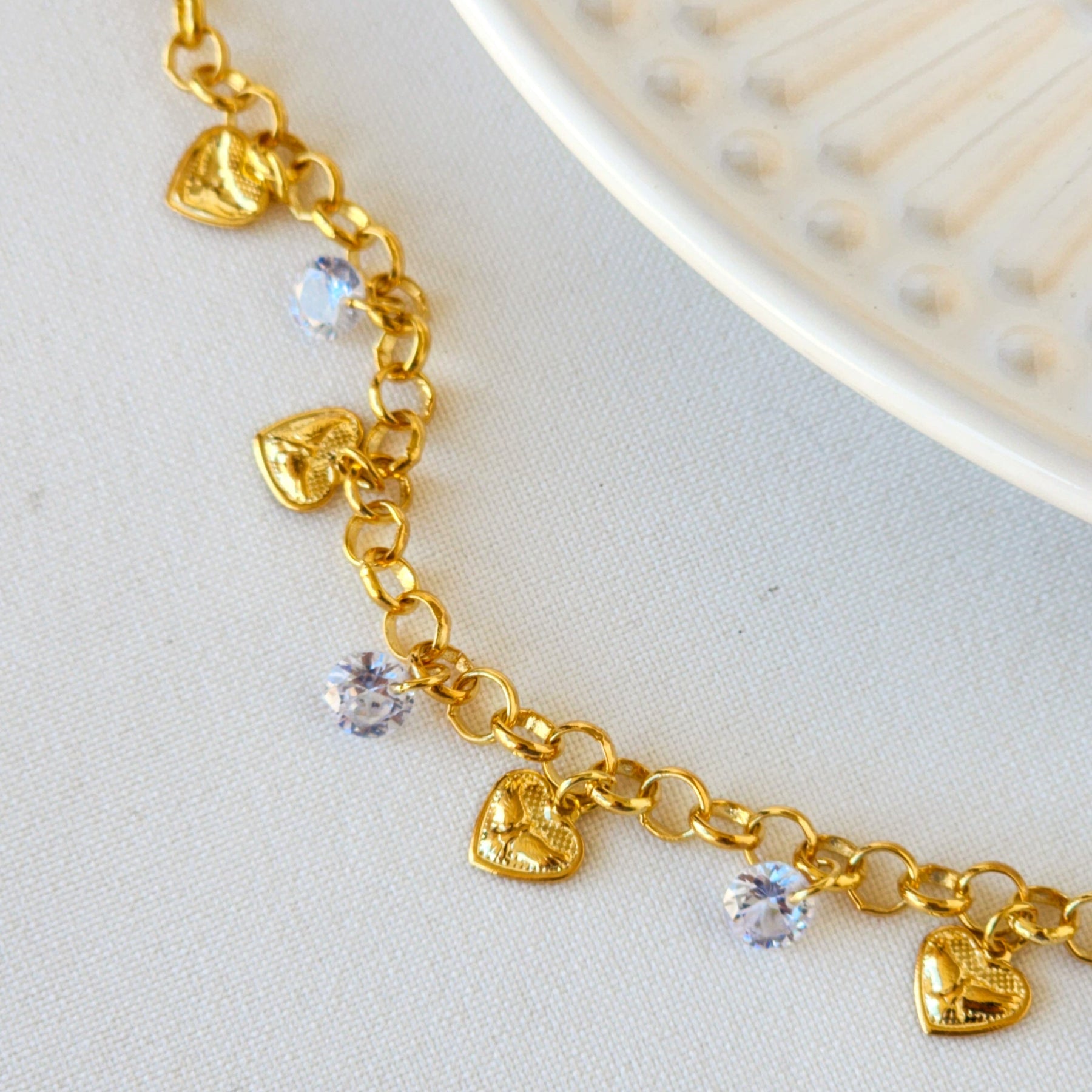 Pulseira Elo Português Espírito Santo Pomba da Paz – Banho de Ouro 18k