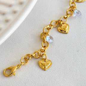 Pulseira Elo Português Espírito Santo Pomba da Paz – Banho de Ouro 18k