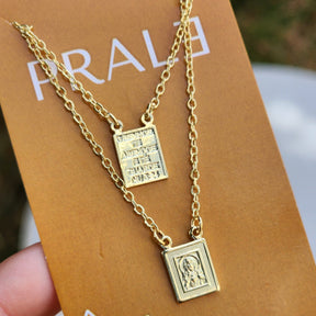 Colar Escapulário Mini Medalha Jesus Cristo - Banho de Ouro 18k