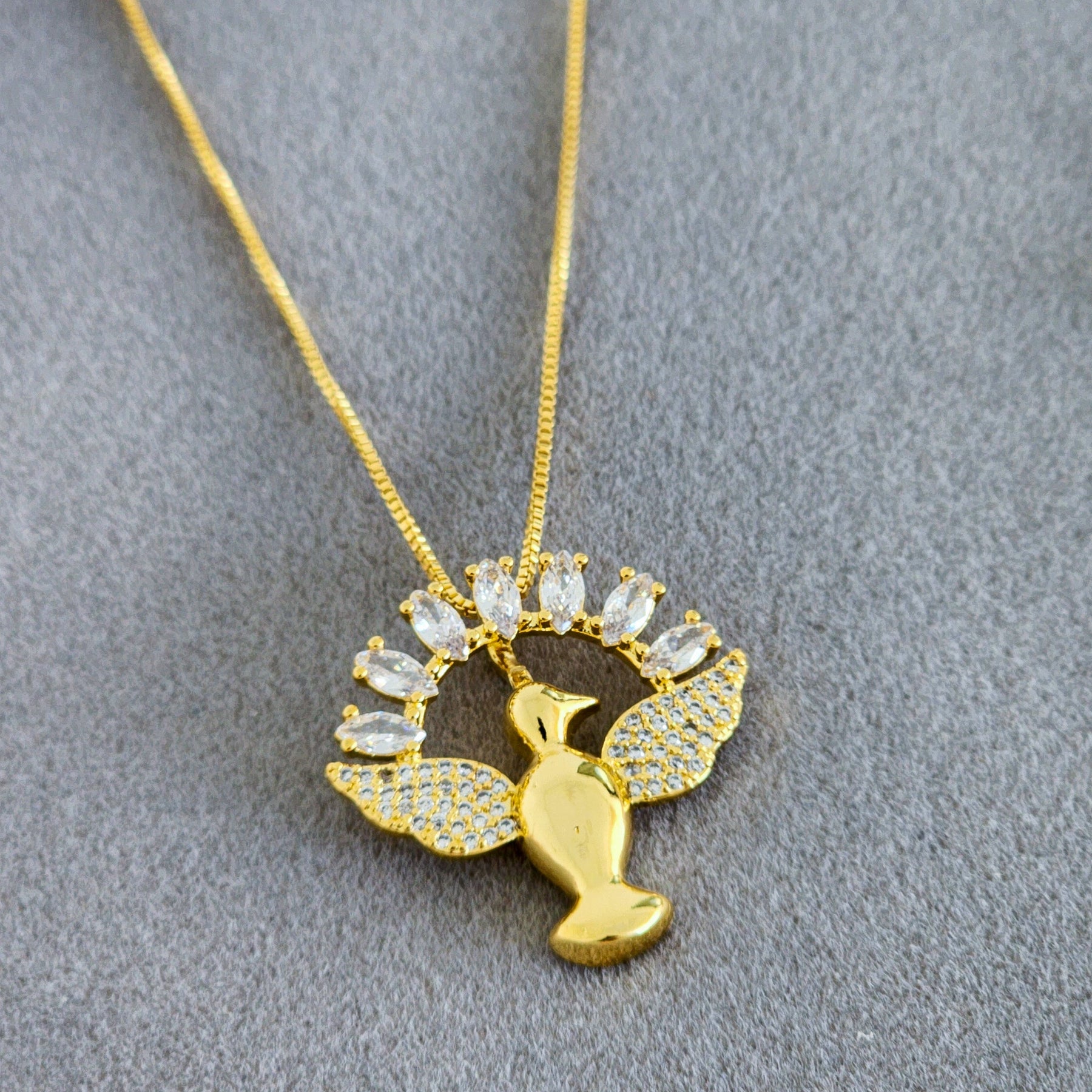 Kit Colar Espírito Santo + Pulseira Espírito Santo - Banho de Ouro 18k