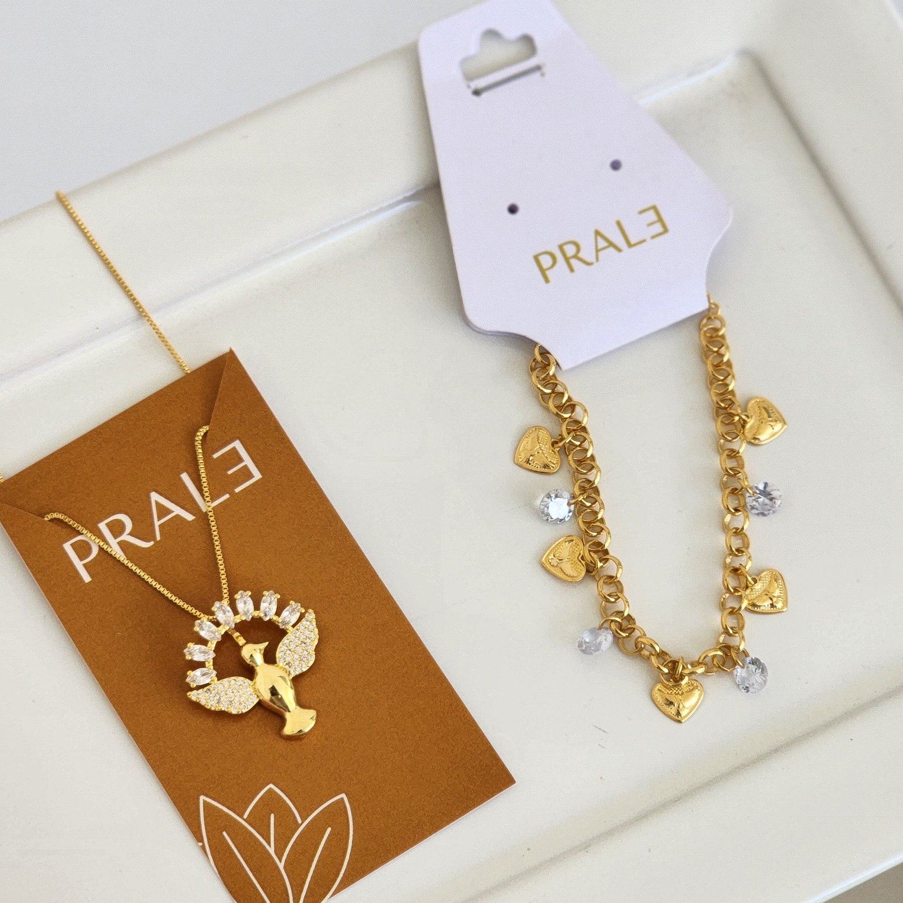 Kit Colar Espírito Santo + Pulseira Espírito Santo - Banho de Ouro 18k