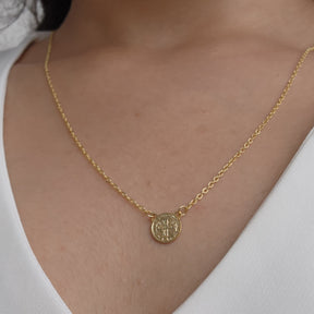 Colar Escapulário São Bento - Banho de Ouro 18k