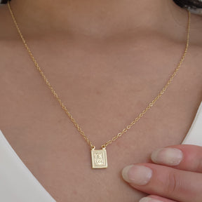 Colar Escapulário Mini Medalha Jesus Cristo - Banho de Ouro 18k