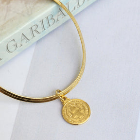 Kit Colar Medalha + Pulseira Fita São Bento - Banho de Ouro 18K