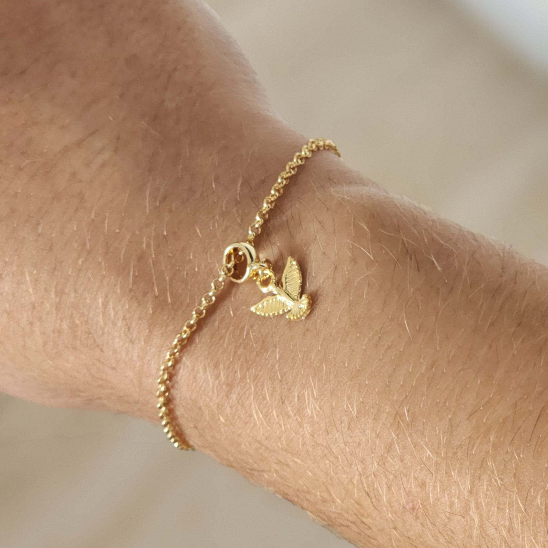 Kit Colar Espírito Santo Cravejado + Pulseira Espírito Santo Texturizada - Banho de Ouro 18k