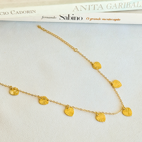 Tornozeleira Corações Frizados - Banho de Ouro 18k