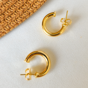 Brinco Argola Chunky – Banho de Ouro 18k