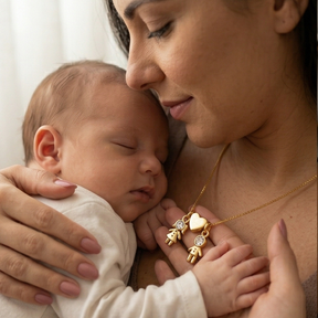 Colar Filhos Personalizado Menino Menina - Banho de Ouro 18k