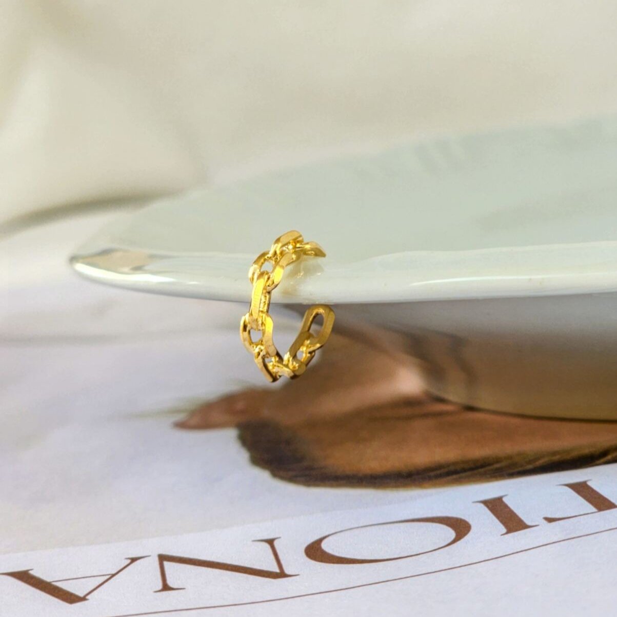 Piercing Fake Elos - Banho de Ouro 18k