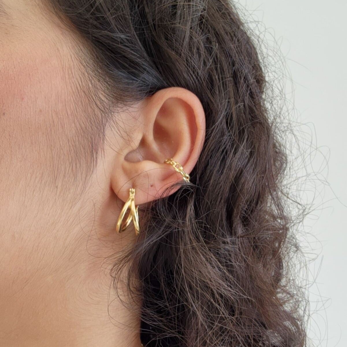 Piercing Fake Elos - Banho de Ouro 18k