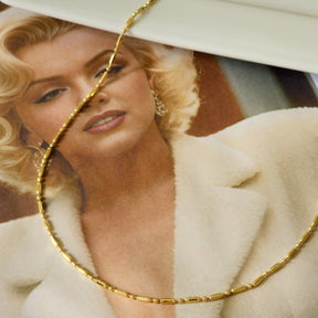 Choker Tubinhos e Bolinhas - Banho de Ouro 18k