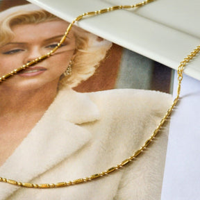 Choker Tubinhos e Bolinhas - Banho de Ouro 18k